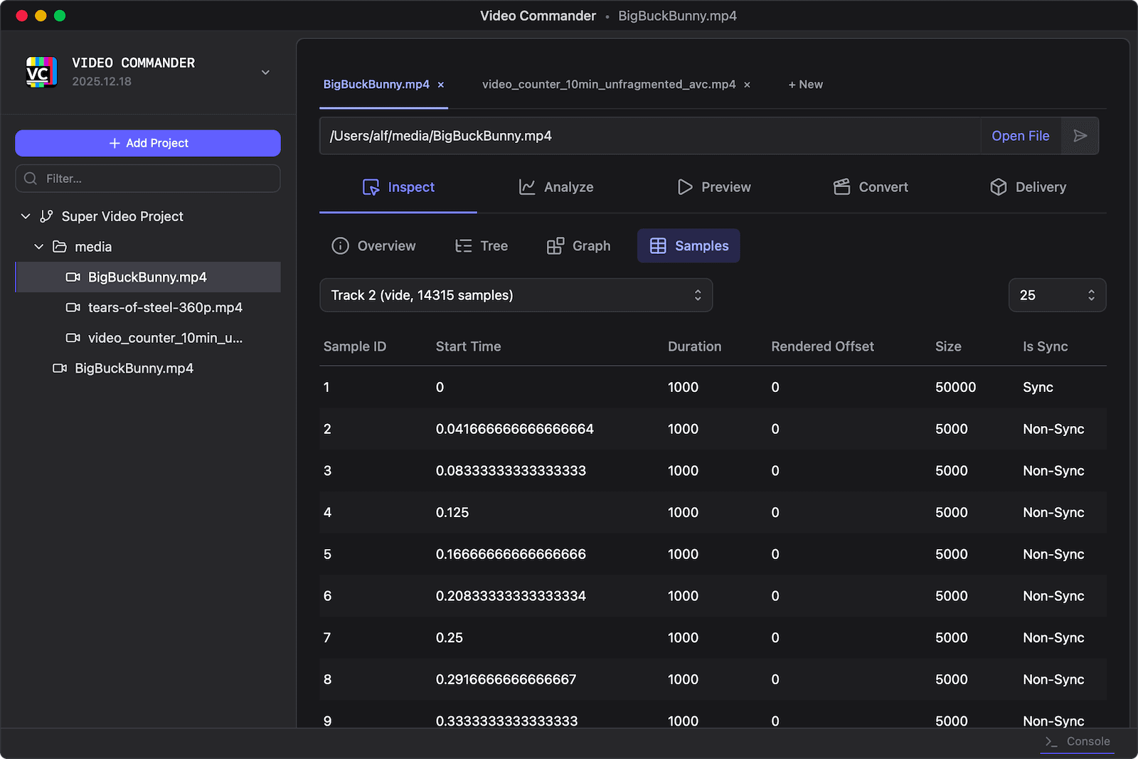 Video Commander - Samples